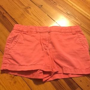 Coral j crew chino shorts